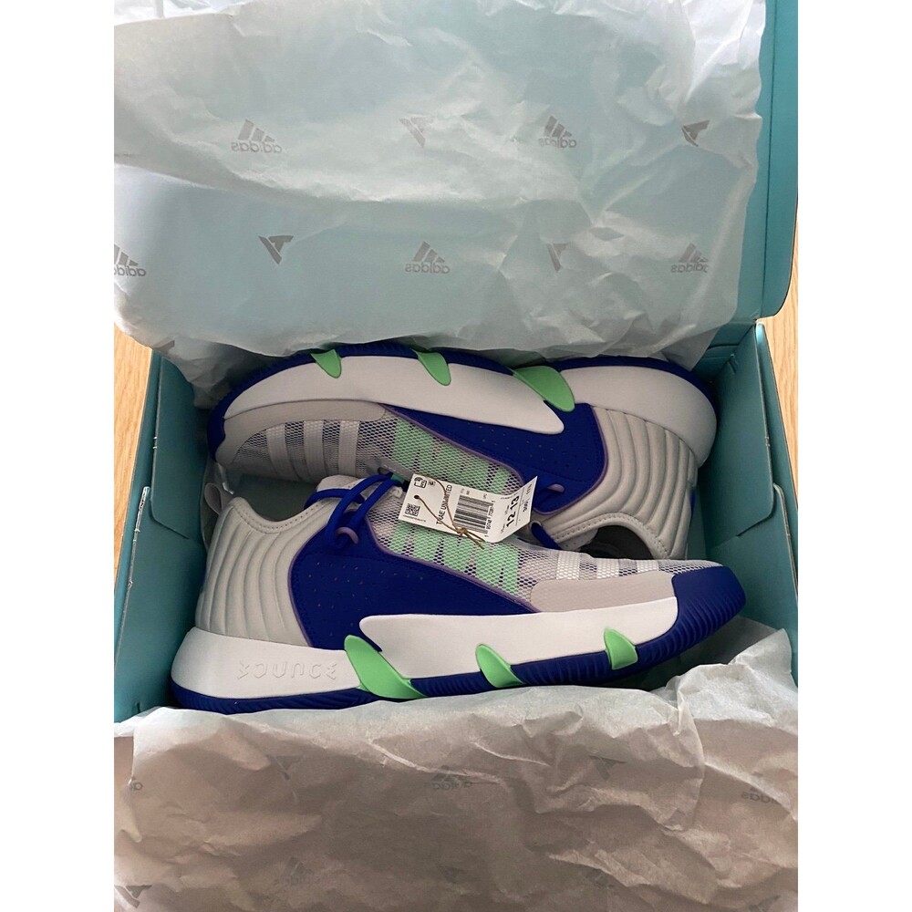 New Adidas Trae Unlimited 'Dash Grey Lucid Blue' Size 12 Basketball Shoe HW1019
